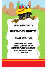 Birthday Truck - Birthday Invitation